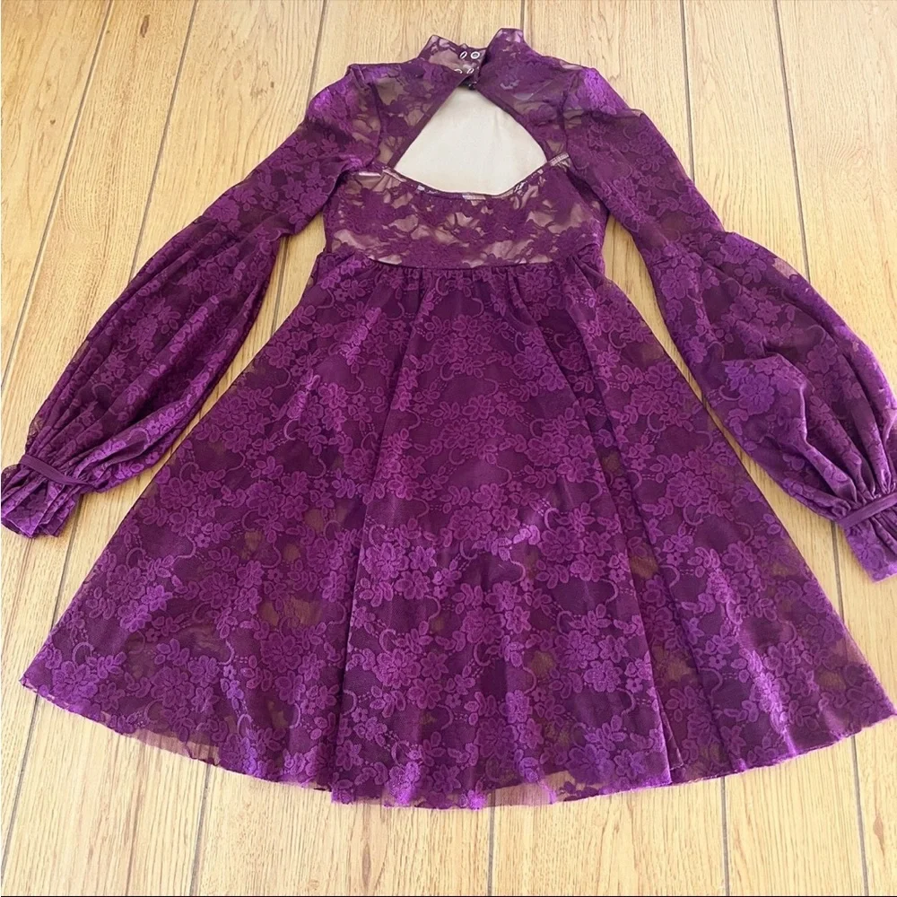 Weissman Purple Lace Dance Dress 10/12